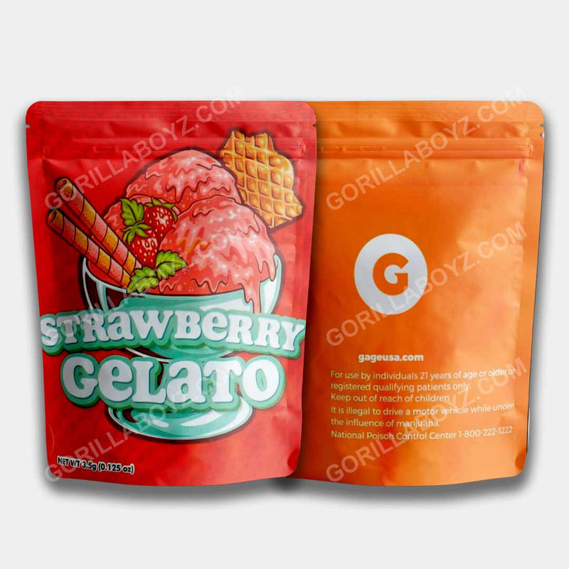 Strawberry Gelato mylar bags 3.5 grams