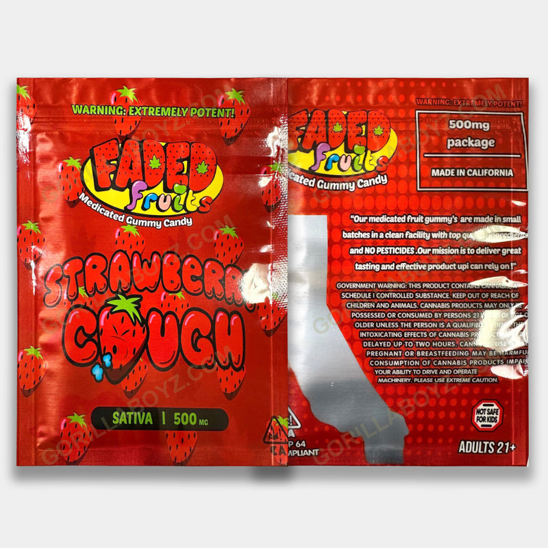 Strawberry Cough edible mylar bags 500mg