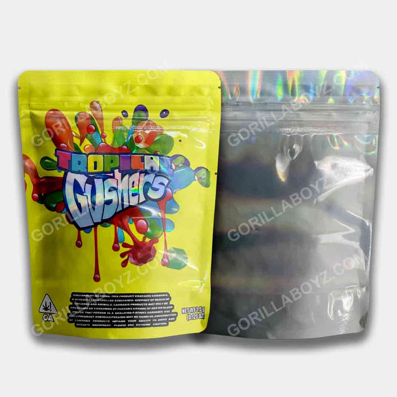 Tropical Gushers holographic 3.5 grams mylar bags