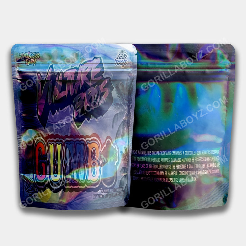 Vulture Bros Gumbo (Palms) holographic mylar bags 3.5 grams