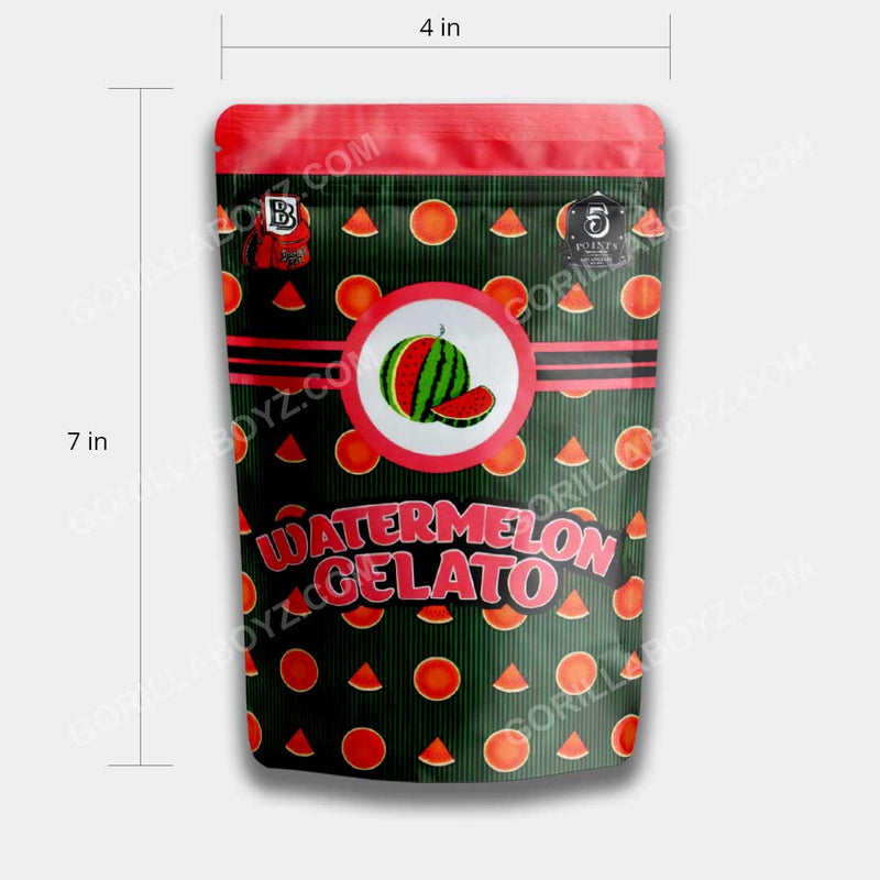 Watermelon Gelato mylar bags 3.5 grams