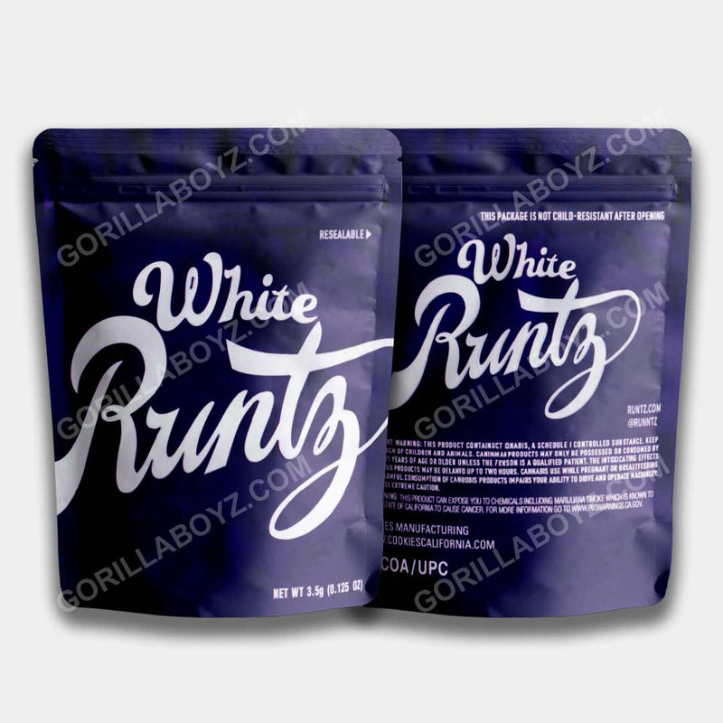 white runtz mylar bags
