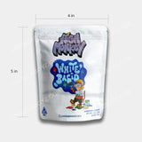 White Bacid mylar bags 3.5 grams
