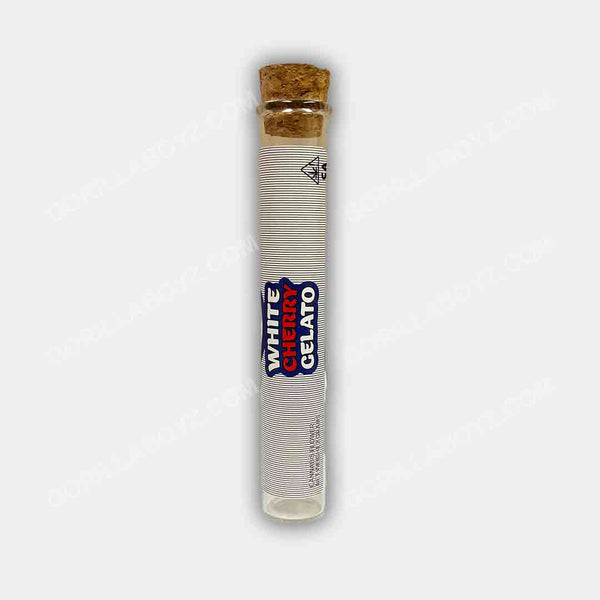 White Cherry Gelato glass tube container with cork