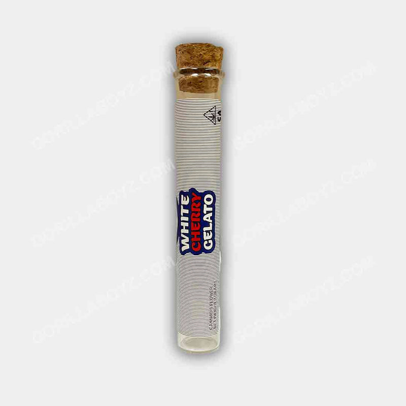 White Cherry Gelato glass tube container with cork