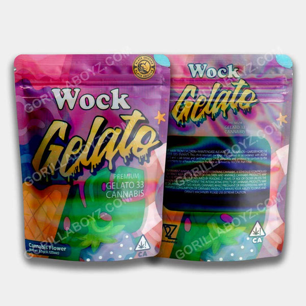 Wock Gelato mylar bags holographic