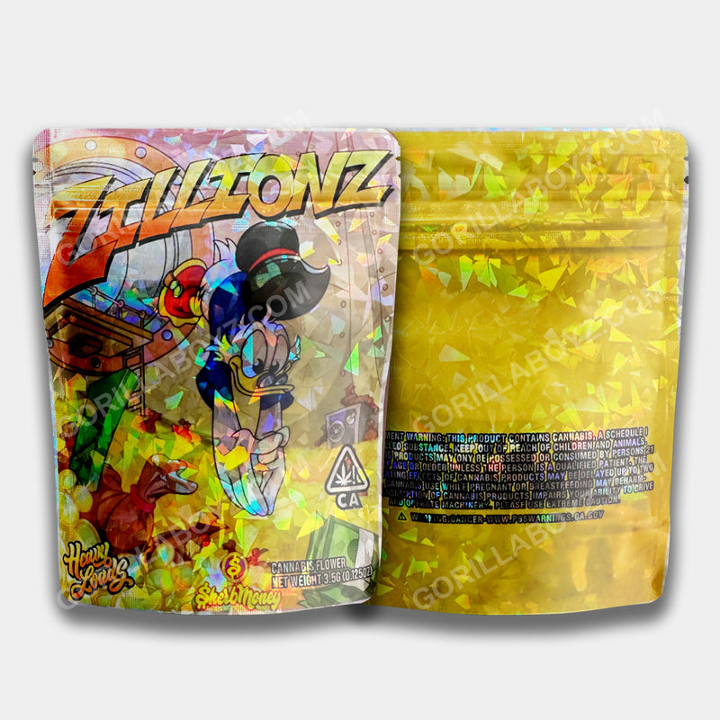 Zillionz Holographic mylar bags 3.5 grams