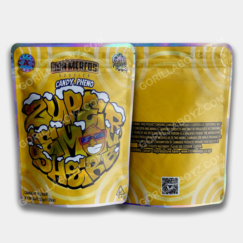 Zuper Lemon Sherb mylar bags 3.5 grams